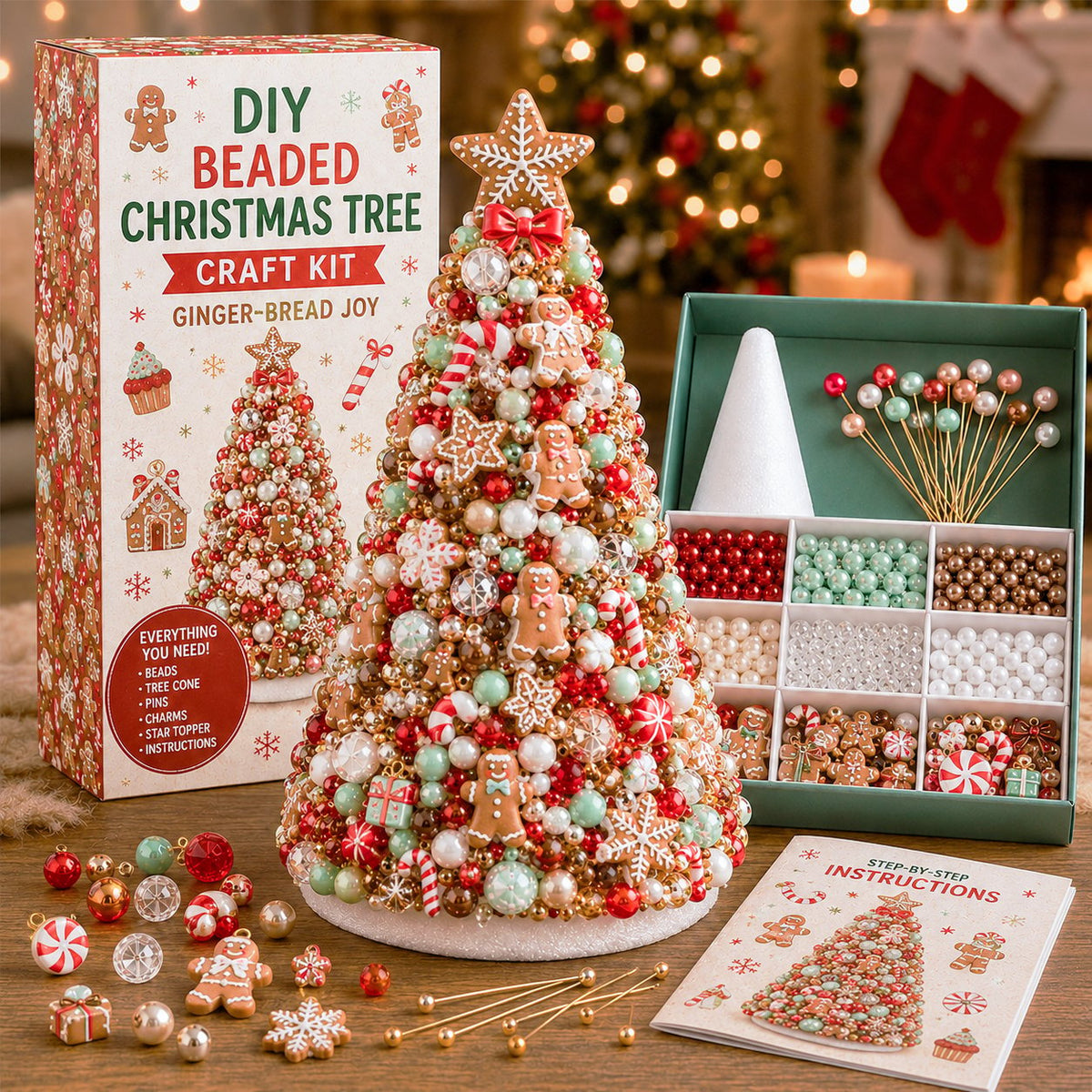 🎁🎄DIY Beaded Christmas Tree Craft Kit