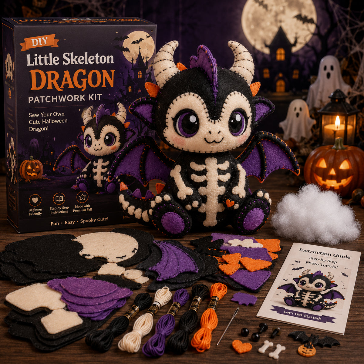 DIY Halloween Magical Patchwork Kit β Sew Your Own Spooky Cute Friend ππ§΅