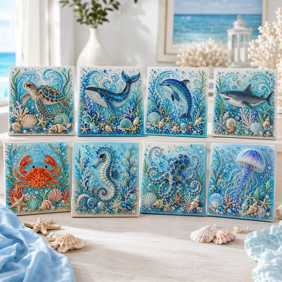 🎁The Perfect Ocean Lover Gift🌊 Ocean Theme Pearl Art DIY Kit
