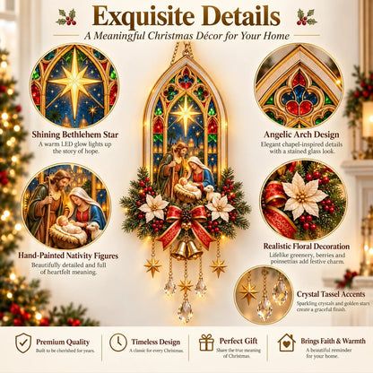 🎄 Christmas Sale – 50% OFF ✨ Bethlehem Star of Faith™ Lighted Nativity Wall Decor – Bring His Light Home