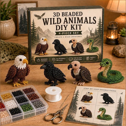 🔥Gift- 🎁✨ Tiny 3D Beaded Animal DIY Kit