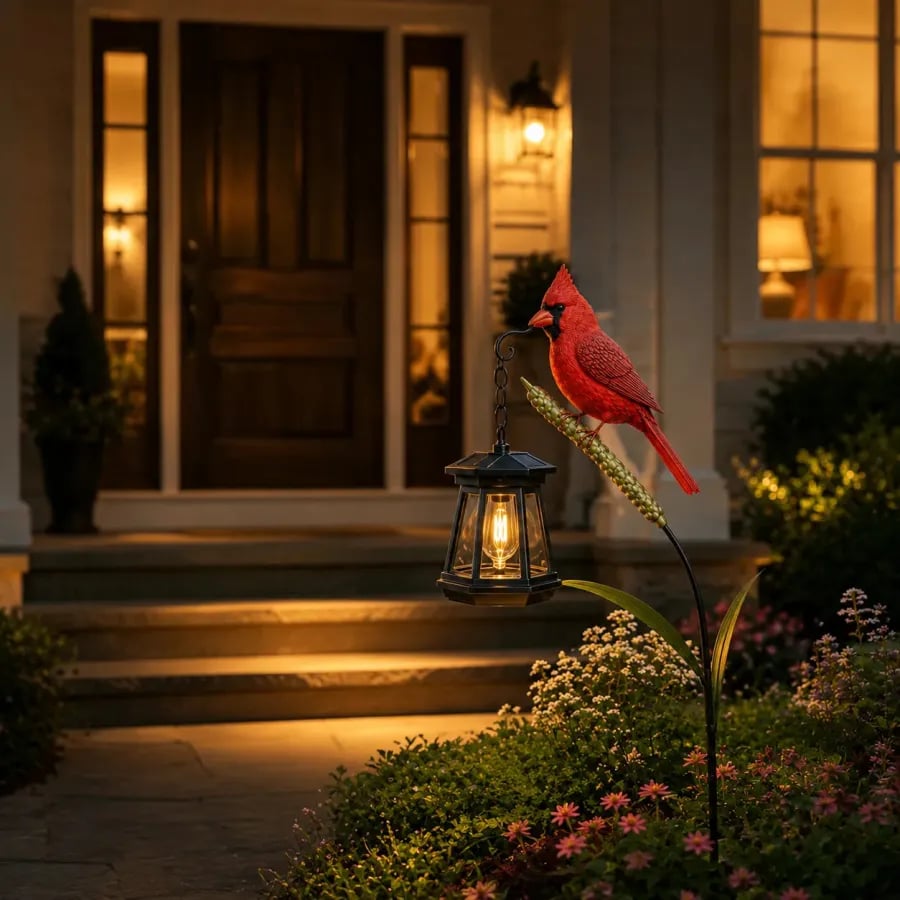 🐦Cardinal Solar Light—A Beautiful Garden Light That Feels Full of Life
