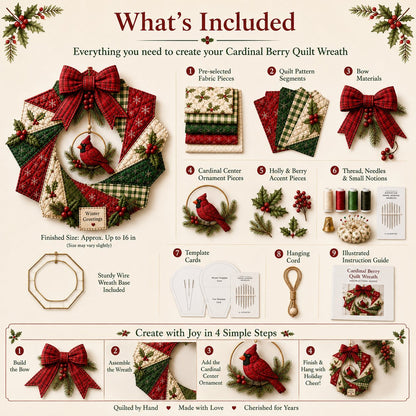 🎄Christmas Fabric Wreath DIY Kit – A Keepsake You’ll Hang with Pride Year After Year