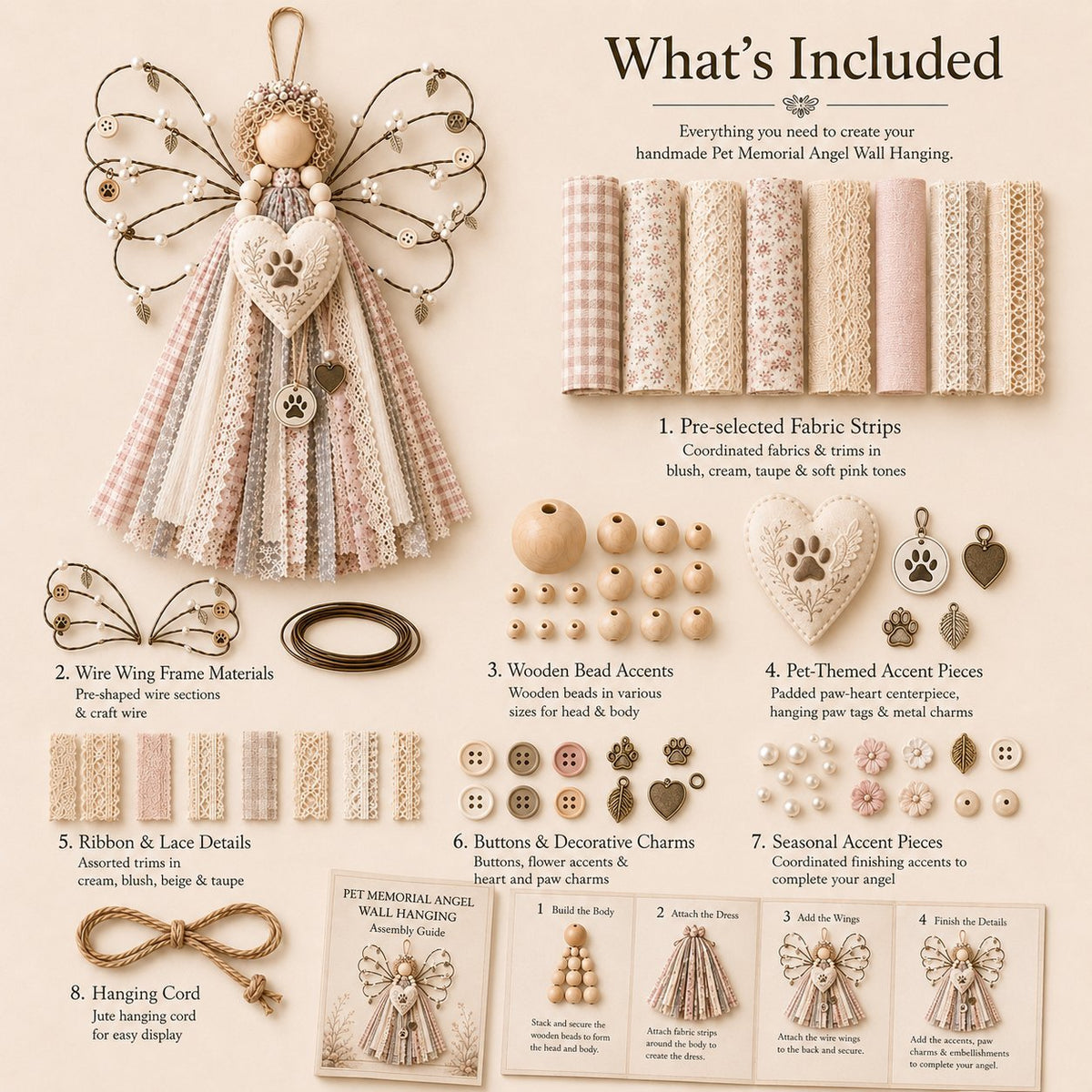 🌸Angel Fabric Hanging DIY Kit