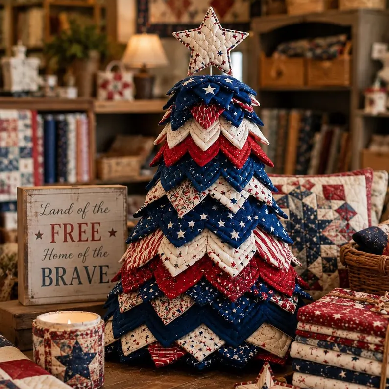 Americana Christmas Tree Quilt Kit