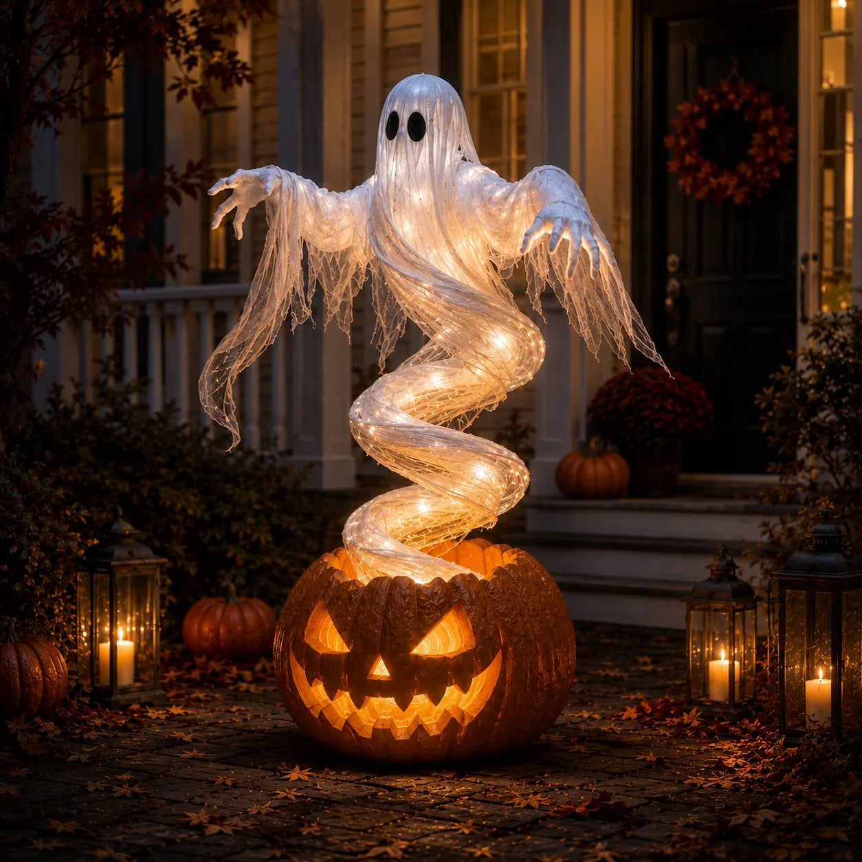 🎃👻Swirling Ghost Pumpkin Yard Lamp(Free Shipping)