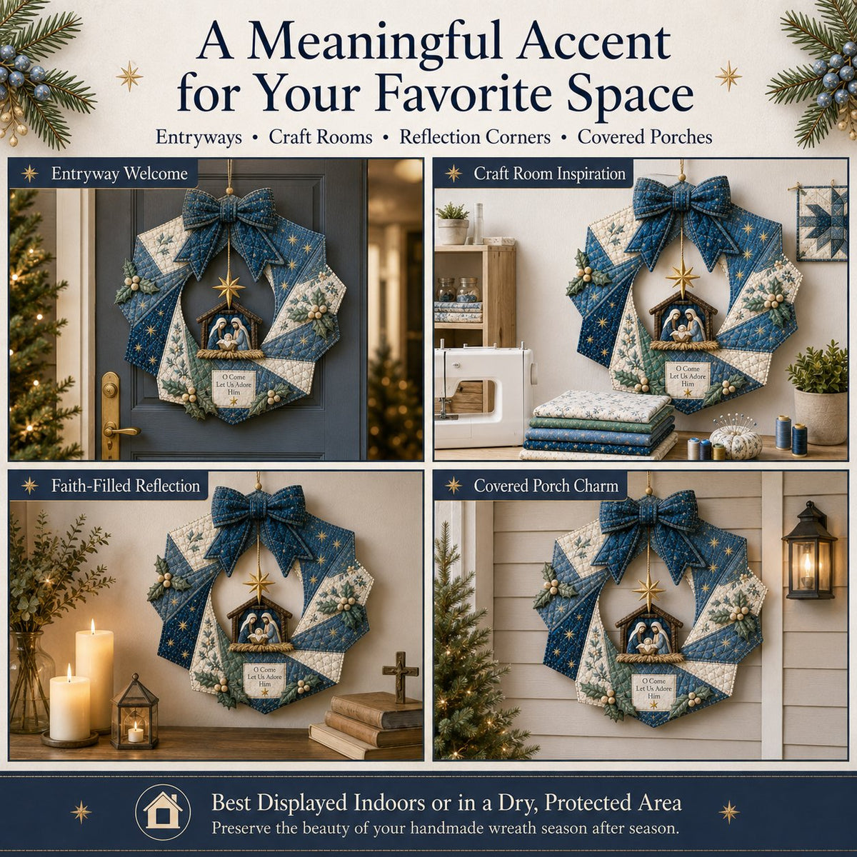 🎄Christmas Fabric Wreath DIY Kit – A Keepsake You’ll Hang with Pride Year After Year