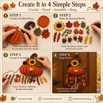🧶DIY Seasonal 3D Crochet Door Hanger Kit Collection