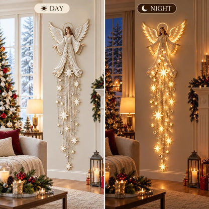 ✨ Angel Blessing Starfall Wall LightTM – Heavenly Christmas Wall Decor