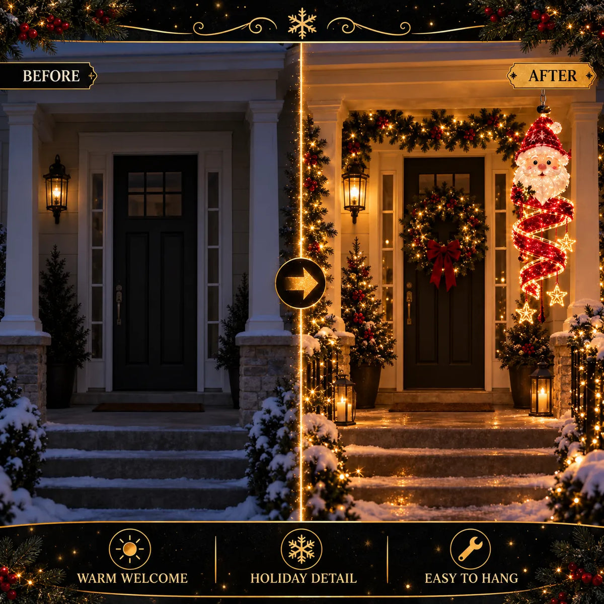 🎄Christmas Magic Spiral™ Hanging LED Light Collection