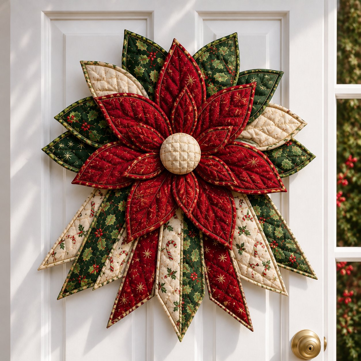 🎉 Holiday Celebration 50% OFF🎄Festive Quilted Christmas Door Hanging DIY Sewing Kit
