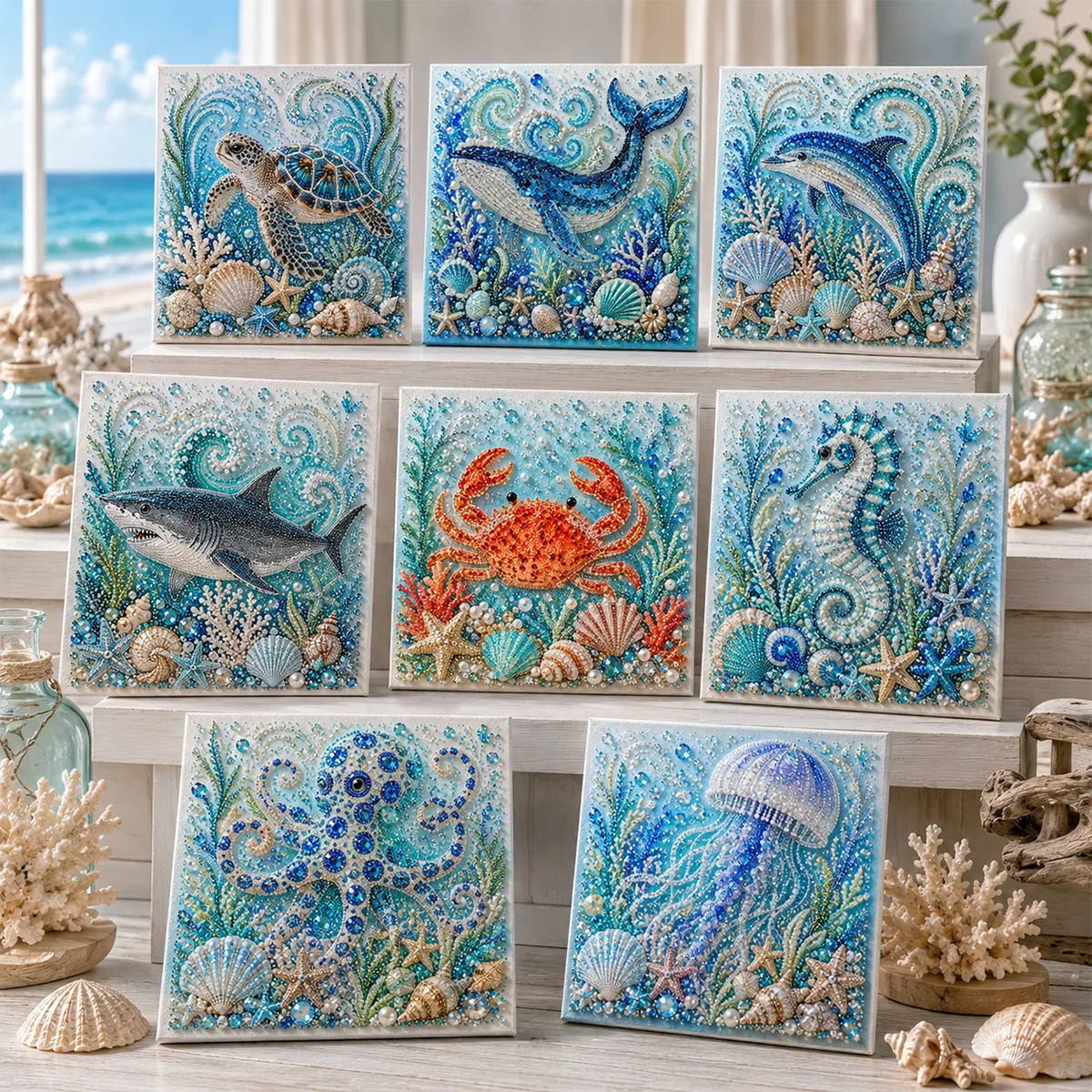 🎁The Perfect Ocean Lover Gift🌊 Ocean Theme Pearl Art DIY Kit