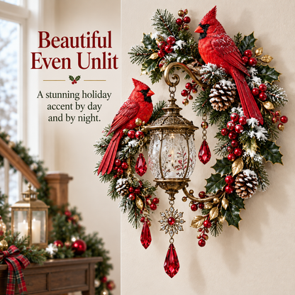 ❤️Cardinal Christmas Lantern Glow™ – Lighted Holiday Wall Decor