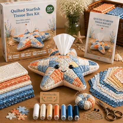 🎁DIY Gift🧵 Quilted sea Animal Tissue Box DIY Kit