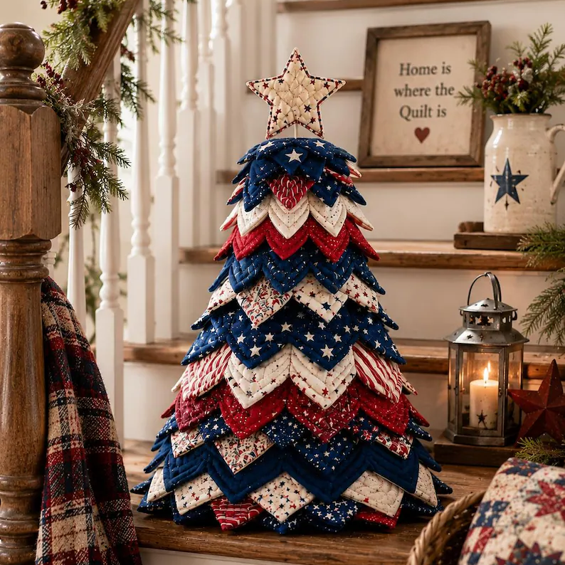 Americana Christmas Tree Quilt Kit