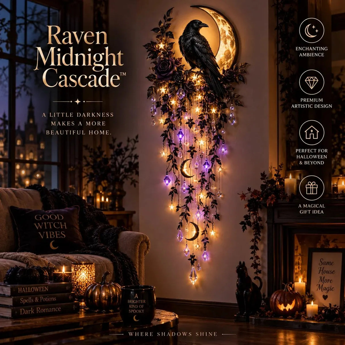 🎃 Halloween Cascade Wall Light Collection | 5 Gothic Glowing Designs for Entryways, Living Rooms & Stair Walls ✨