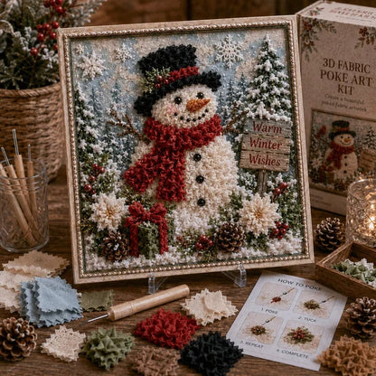 🎄DIY 3D Fabric Poke Art Christmas Keepsake Kit