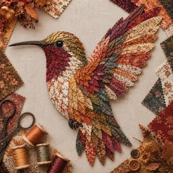 ✨3D Patchwork Bird DIY Craft Kit – Create a Layered Fabric Bird Worth Displaying