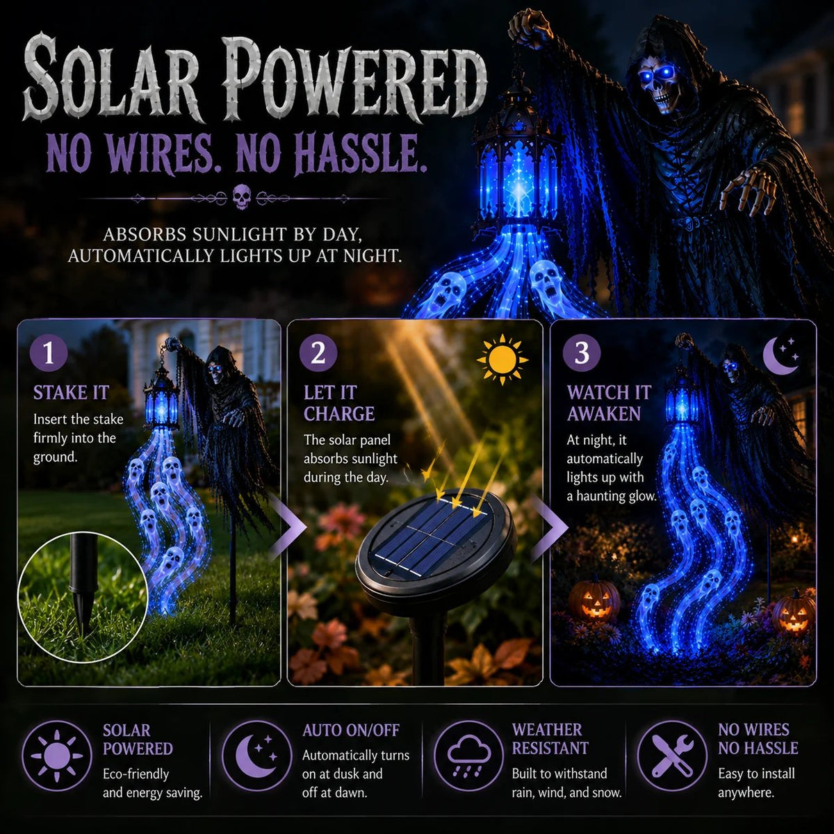 💀🎁Halloween Soul Harvester Garden Light Collection
