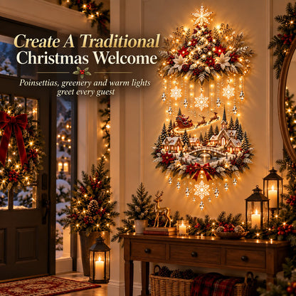 Christmas Tree & Village Wall Hanging