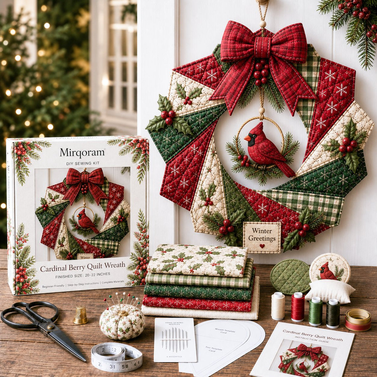 🎄Christmas Fabric Wreath DIY Kit – A Keepsake You’ll Hang with Pride Year After Year
