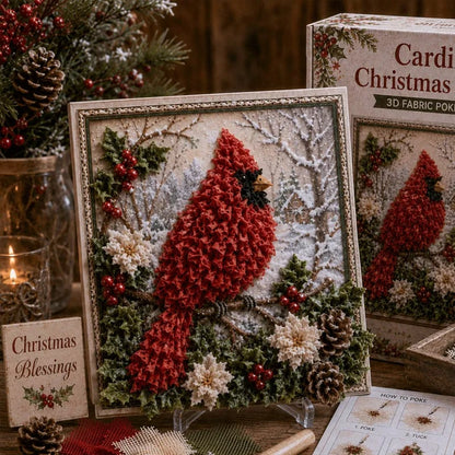 🎄DIY 3D Fabric Poke Art Christmas Keepsake Kit
