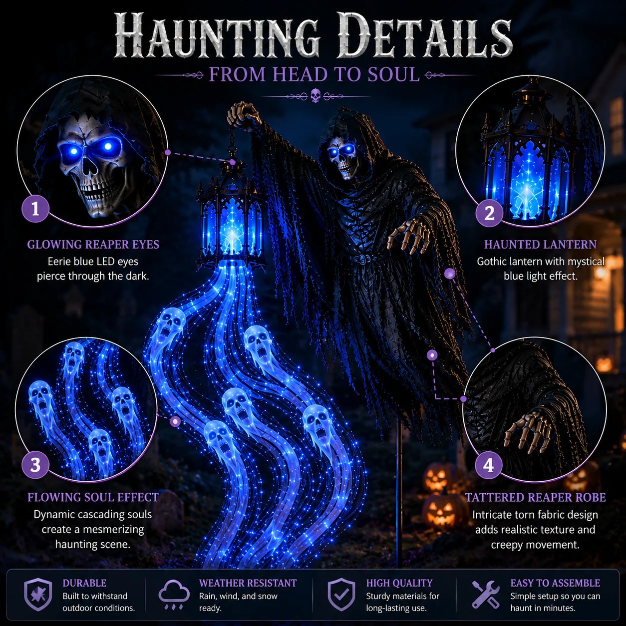 💀🎁Halloween Soul Harvester Garden Light Collection