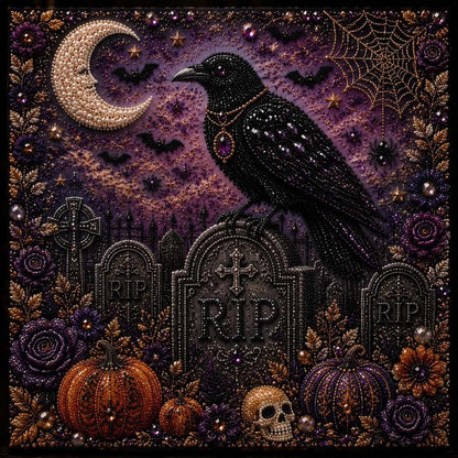 🧘Relaxing & Beginner-Friendly👻Cute Ghosts Pumpkins 3D Pearl Mosaic Art Kit