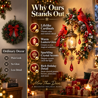 ❤️Cardinal Christmas Lantern Glow™ – Lighted Holiday Wall Decor