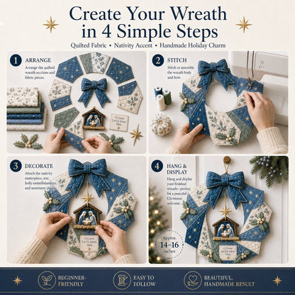 🎄Christmas Fabric Wreath DIY Kit – A Keepsake You’ll Hang with Pride Year After Year