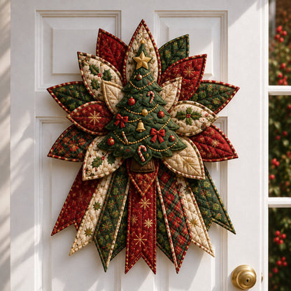 🎉 Holiday Celebration 50% OFF🎄Festive Quilted Christmas Door Hanging DIY Sewing Kit