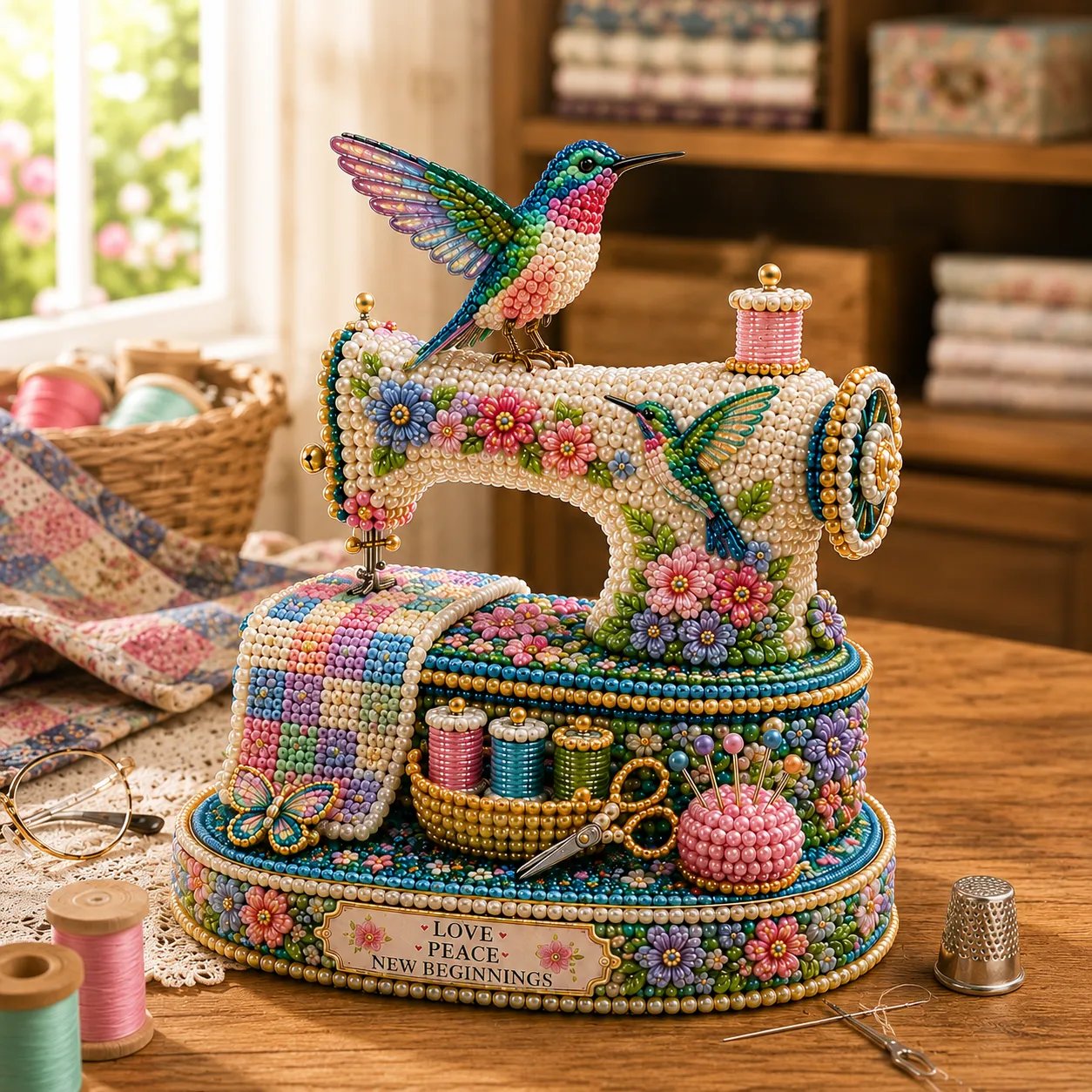 🌸Spring Hummingbird Sewing Machine 💗 3D Spring Limited Keepsake Edition