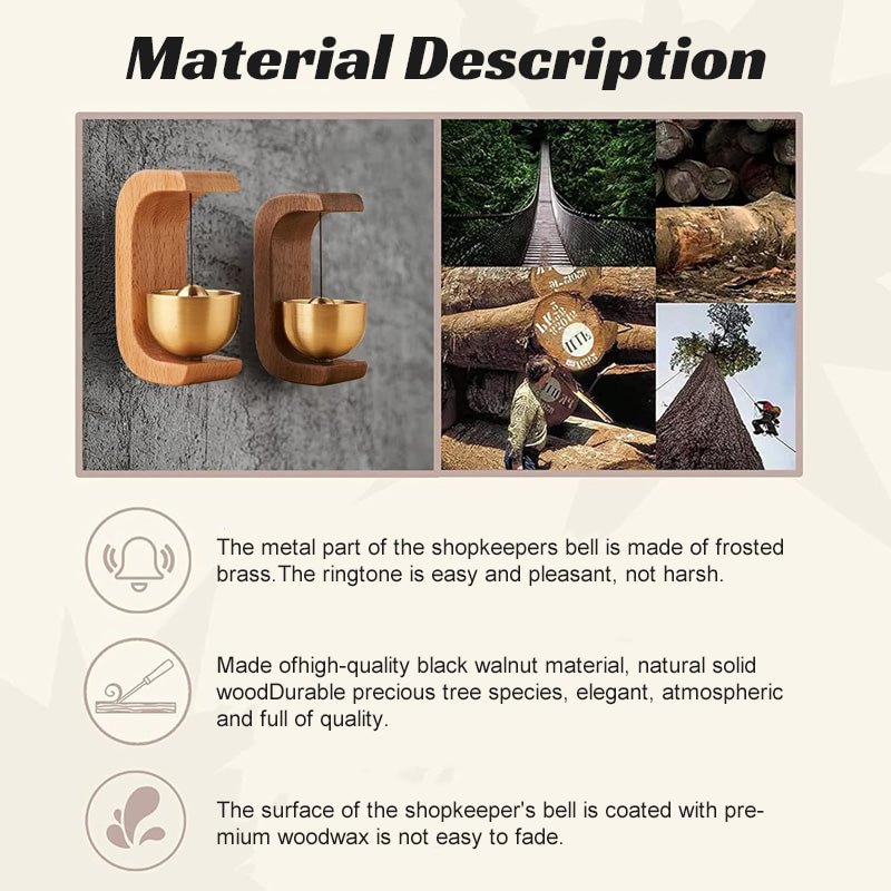 🎵✅Magnetic Wooden Wind Chime Doorbell Decoration