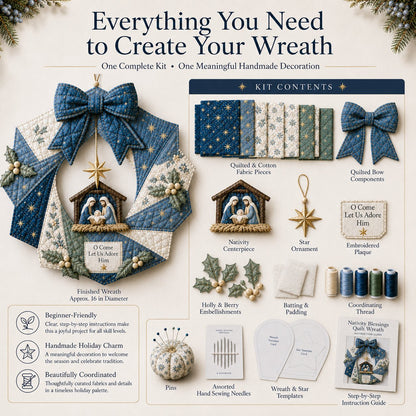 🎄Christmas Fabric Wreath DIY Kit – A Keepsake You’ll Hang with Pride Year After Year
