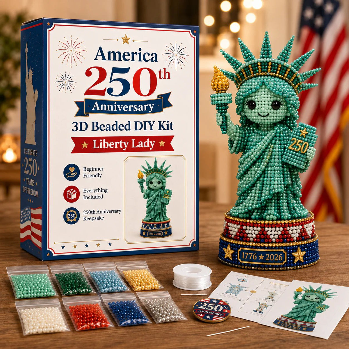 🔥LAST DAY 50% OFF - America 250th Anniversary 3D Beaded DIY Kit