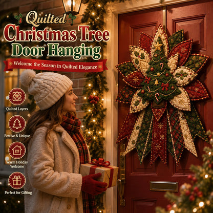🎉 Holiday Celebration 50% OFF🎄Festive Quilted Christmas Door Hanging DIY Sewing Kit