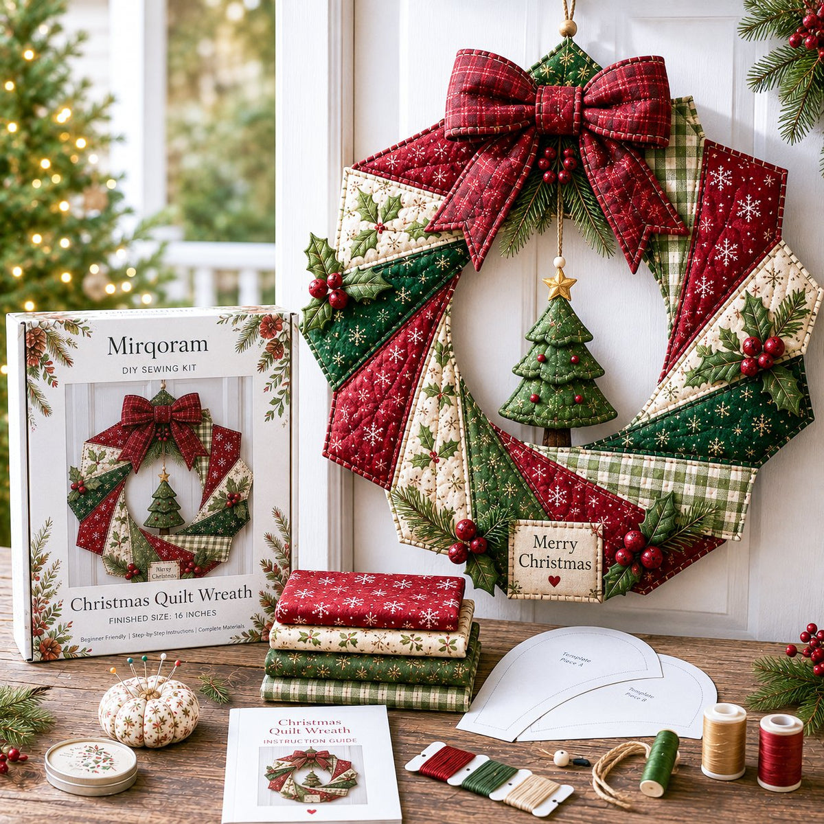 🎄Christmas Fabric Wreath DIY Kit – A Keepsake You’ll Hang with Pride Year After Year