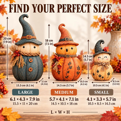 Vintage Pumpkin Witch Figurine Collection