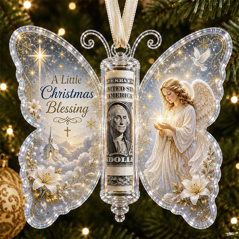 🔥LAST DAY 49% OFF🎄Christmas Cash Gift Butterfly Ornament🦋 – Holiday Money Holder Keepsake💵✨