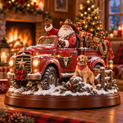 🎅🤠American Christmas StoryTM – Santa’s Last Delivery Lighted Western Christmas Keepsake