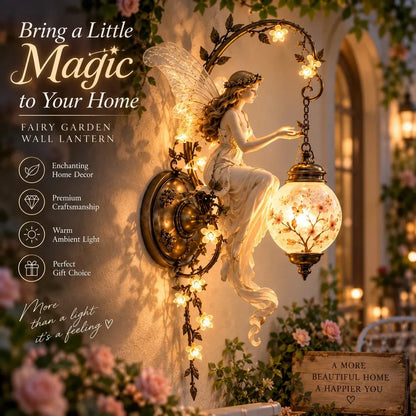 Enchanted Fairy Blossom Lantern Wall Light