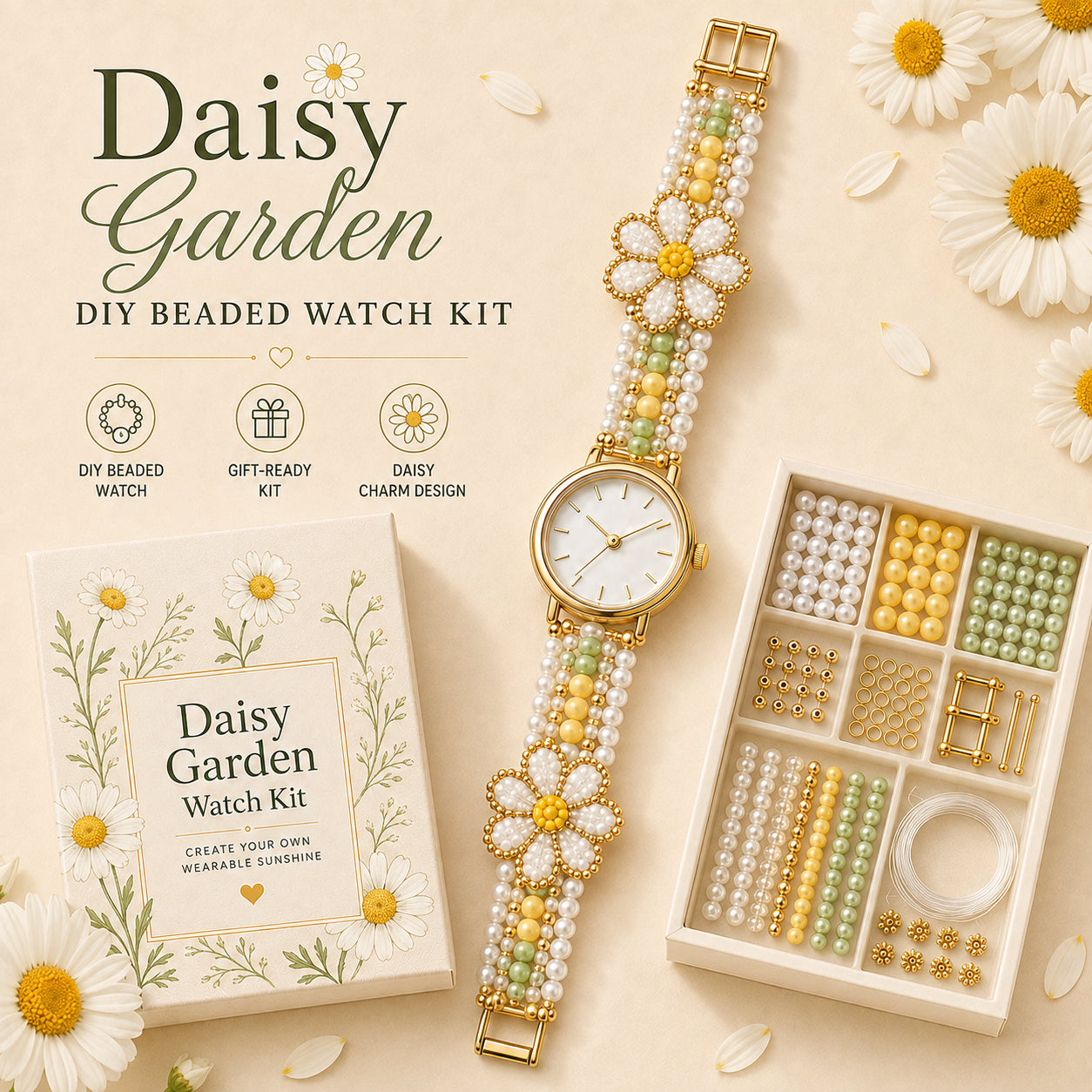 🔥 49% OFF – ⌚️✨ DIY Beaded Charm Watch Kit Collection📦Limited Stock❗️