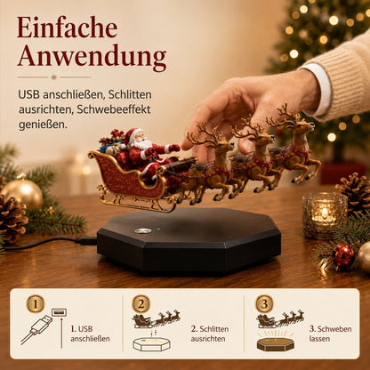 🎅 Santa’s Flying Sleigh — Magnetic Levitation Christmas Display ✨