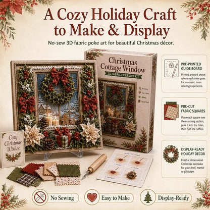 🎄DIY 3D Fabric Poke Art Christmas Keepsake Kit