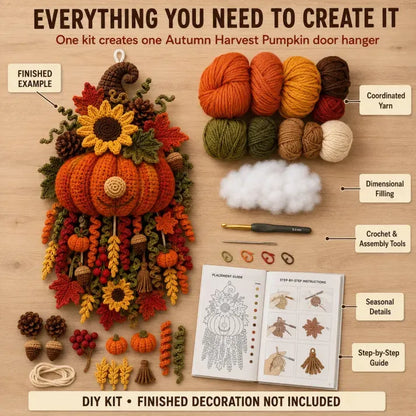 🧶DIY Seasonal 3D Crochet Door Hanger Kit Collection