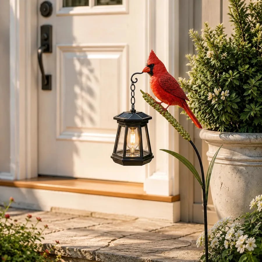🐦Cardinal Solar Light—A Beautiful Garden Light That Feels Full of Life