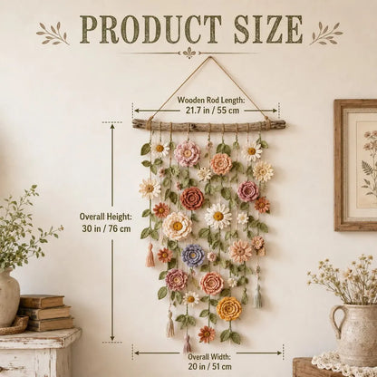 🌸HandMade Boho Crochet Flower Wall Hanging Decor(Create Your Flower Wall & Save)