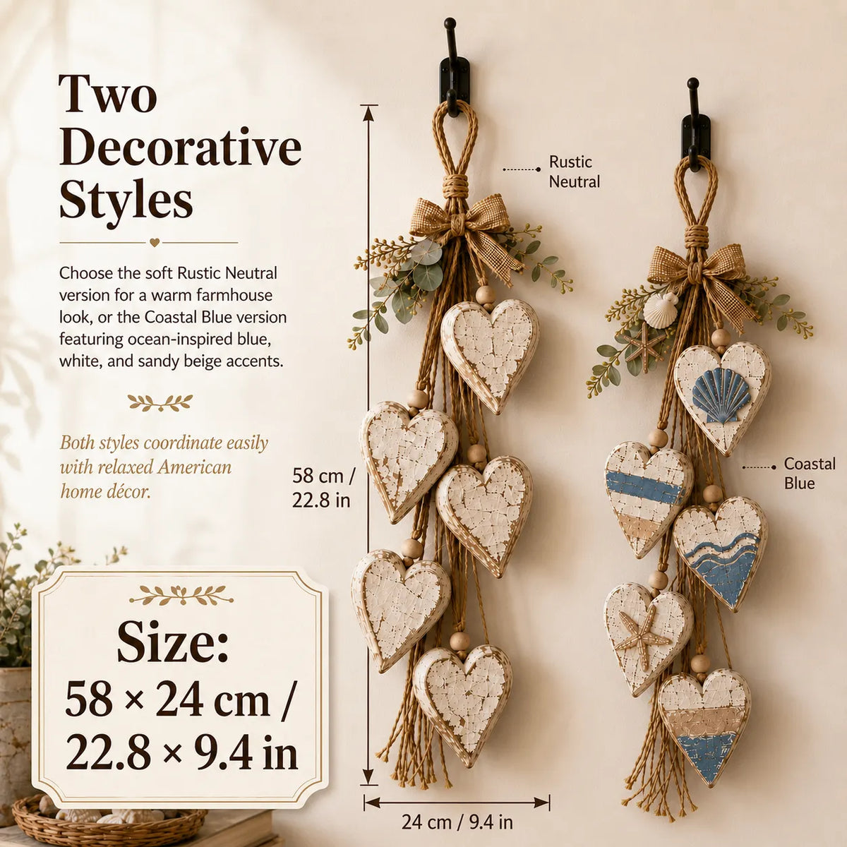 🤎Hanging Heart Wall Decor