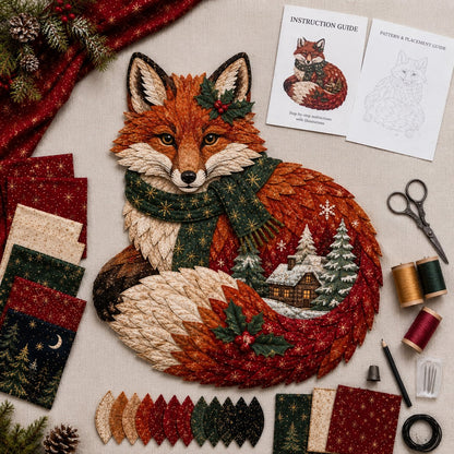 🎄🎅Christmas Woodland Wildlife DIY Patchwork Kit–✨Create a Festive Handmade Keepsake (📦Buy 2 Free Shipping)
