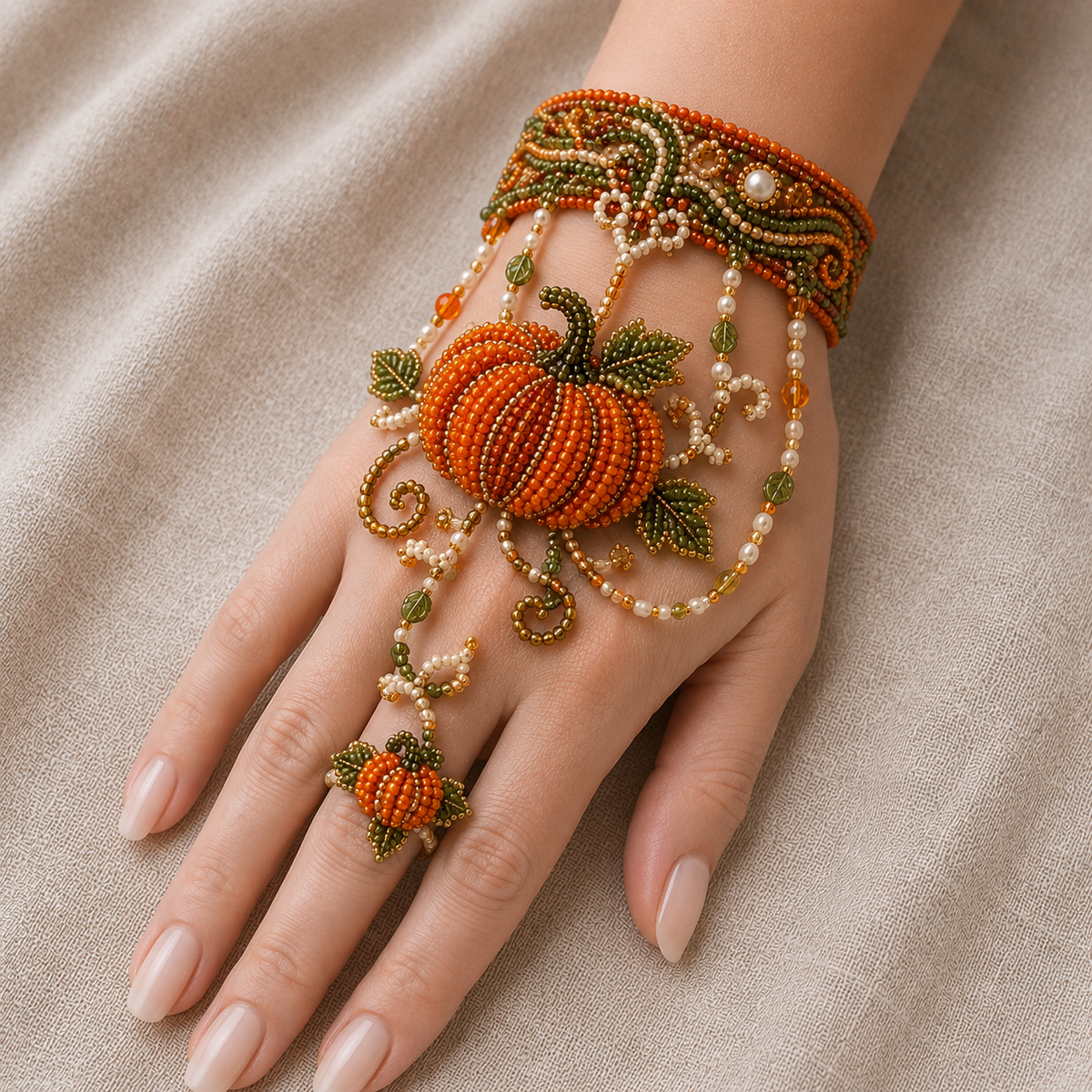🔥 49% OFF – NEW ARRIVAL✨ DIY Beaded Hand Bracelet Kit – Create Your Own Wearable Art🔥